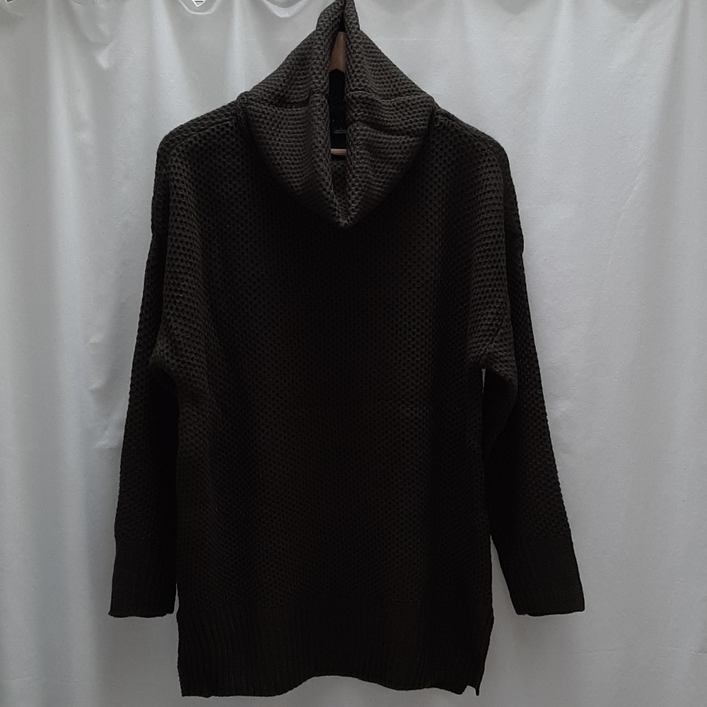 New Sanctuary army green waffle knit acrylic cowlneck L